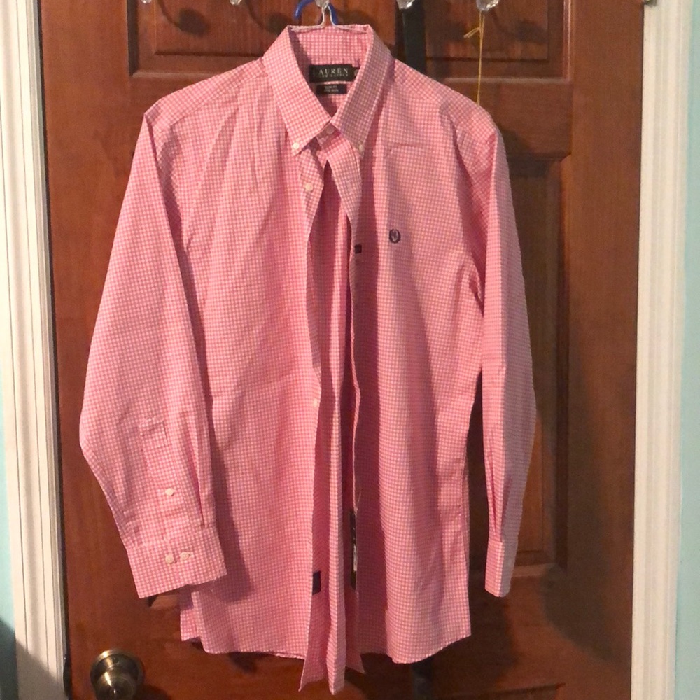 Ralph Lauren pink button down sz 16.5 32/33